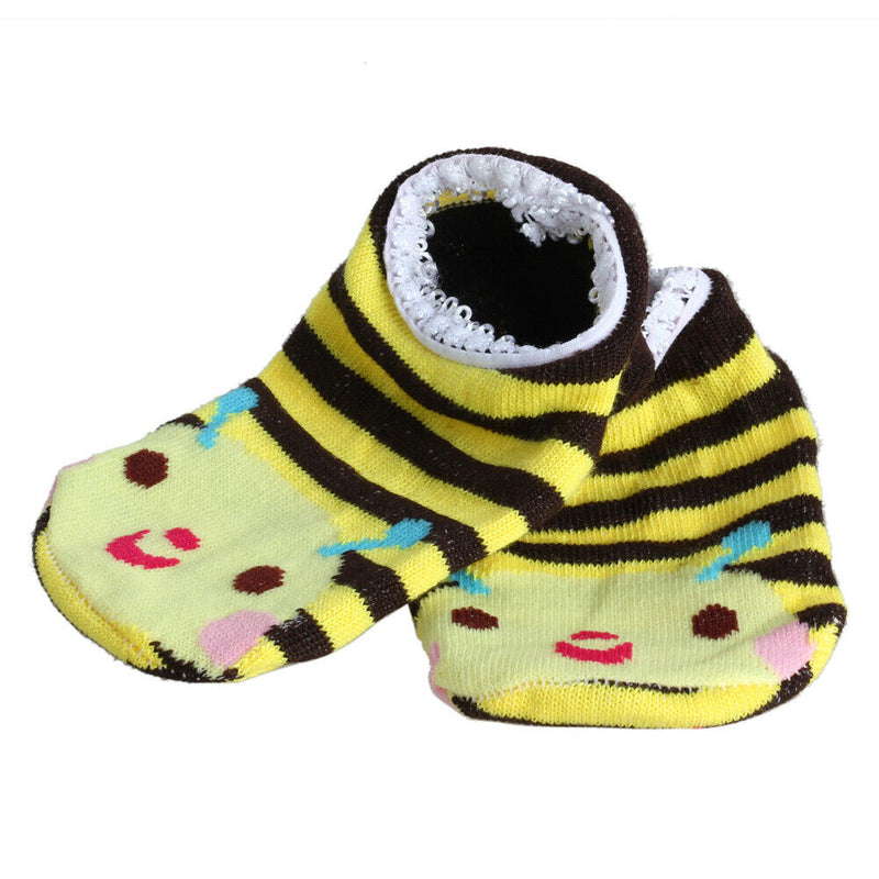 1pair Cartoon Cute Baby Kids Non Slip Socks Infant Newborn Soft Short Socks