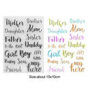 DIY Family Members Silicone Clear Stamps Scrapbook/Album Cards Paper Craft