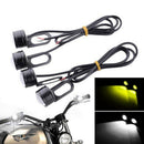 2X 12V Motorcycle Rearview Mirror Decor Eagle Eye 3 LED Conatant Bright WhiJC Kw