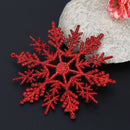 Christmas Snowflake Ornaments Sprinkles Xmas Tree Hang Pendant (Red)