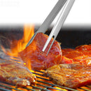 Stainless Steel Utility Kitchen Tongs Salad BBQ Meat Grill Tongs 24cm