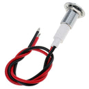 10mm Waterproof LED Battery Alternator Warning Light Lamp Dash Panel Red