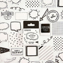 46pcs/set Creative hand account decoration diy album paper stick OZ