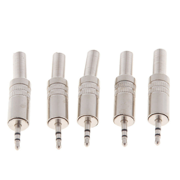 10x Replacement 2.5mm Stereo TRS Male Plug Audio Jack Connector