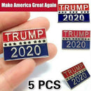 5Pcs Donald TRUMP 2020 Election President Badge Button Pin Campaign Brooch Metal