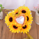 Wedding Ring Pillow,Sunflower Ring Pillow Wedding Heart Ring Box Ring Holde