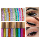 Handaiyan 10Pcs/Set Glitter Eyes Liner For Women Easy To Wear Waterproof Pi