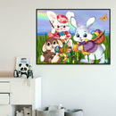 5D DIY Full Drill Diamond Painting Rabbits Cross Stitch Embroidery Mosaic