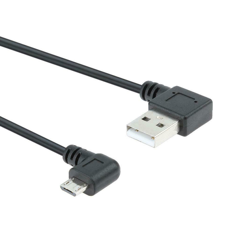90 Degree 1.2m 4Ft USB2.0 Male to Micro USB Spring Charging Data Cable Wire