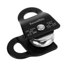 20KN General Purpose Mobile Pulley Rock Climbing Caving 12mm Rope Black tool