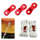 10Pcs Tent Awning Cord Rope Fastener Guy Line Runners Tensioner Hook Hanger Red