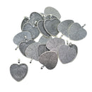 20x 25.4mm Heart Pendant Blank Cabochon Base Setting Tray DIY Jewelry Making