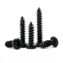 60Pcs M2 * 4-12mm Phillips Pan Head Self Tapping Screws Micro Set Zinc Black