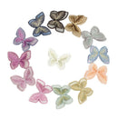 20Pcs Chic Boutique Embroidery Chiffon Butterfly Applique Double-Layer Colo