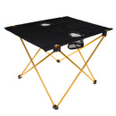 Folding Aluminum Camping Picnic Table Dining Desk Outdoor Gear Orange