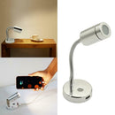 Marine Boat Reading Lamp Caravan Camper Interior Lighting with USB Port Metal