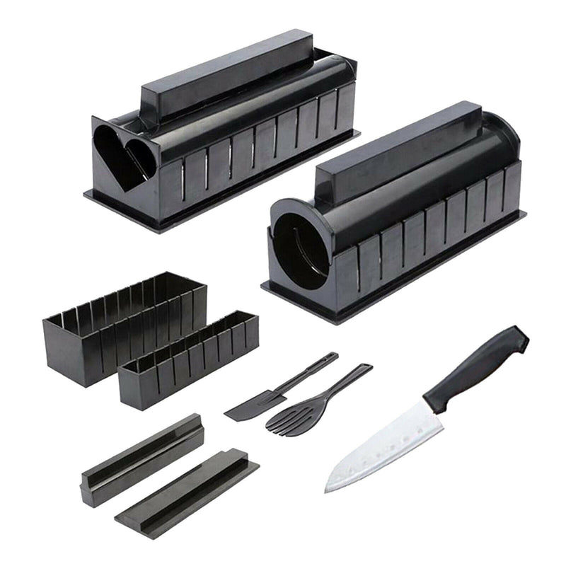 Sushi Making Kit 11 Pieces Plastic Sushi Maker Tool Sushi Rice Roll Mold