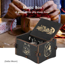 Retro Wooden Hand Cranked Music Box Home Crafts Ornaments Children Gifts A