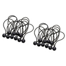 20 Pieces Black Ball Tent Fix Cords Elastic Wire Canopy Tarp