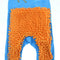 Baby Long Sleeve Crawling Mop Jumpsuit Romper One Piece Blue+Orange 90cm