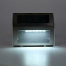 4pcs Stainless Steel 6LED Solar Stair Light Outdoor Garden Path Street Lamp A