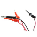 Pair Test Hook Clip to Straight Banana Plug Connector Lead Cable 1M