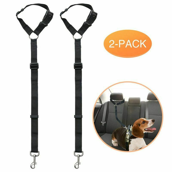 2 Pack Dog Seat Belt, Adjustable Dog Safety Vehicle Seatbelt Fit All Car He R2V2