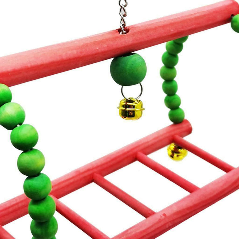 Pet Cage Hanging Swing Toys Ladder Stand Perch For Small To Large Birds