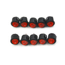 10Pcs 16mm Round Boat Rocker Switches Mini 2 Pin ON-OFF Rocker Switches 3A/250V-