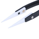 Ceramic Tweezer Fine Pointed Tips Heat Resistant+Carbon Fiber Plastic HandlBX
