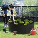 3Pcs 90x30cm Round Raised Garden Bed Planting Grow Bags Container BREATHABLE