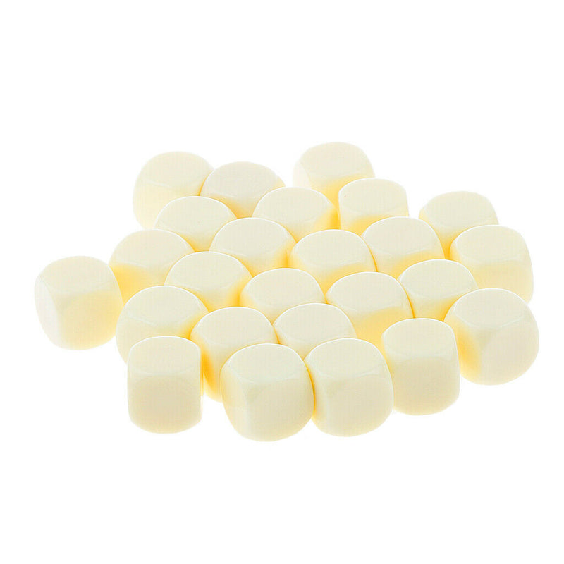 150pcs Opaque Blank Six Sided Dice D6 D&D RPG Party Game Dices Mixed Color