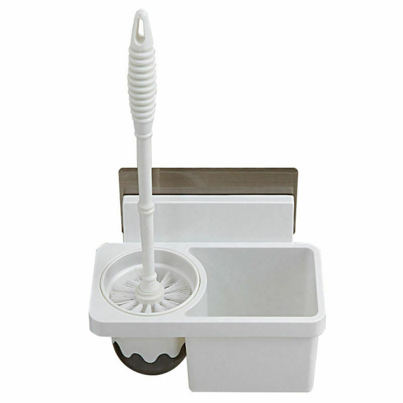 Bathroom Brush Holder Useful Plastic Toilet Brush Holder Set/Wall Mounted YM