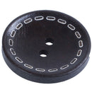 30 Pcs Dark Brown Pattern 2 Holes Round Wood Sewing Buttons 30mm(1