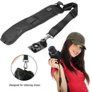Black Single Shoulder Sling Belt Strap for DSLR Digital SLR Camera Quick Rapid