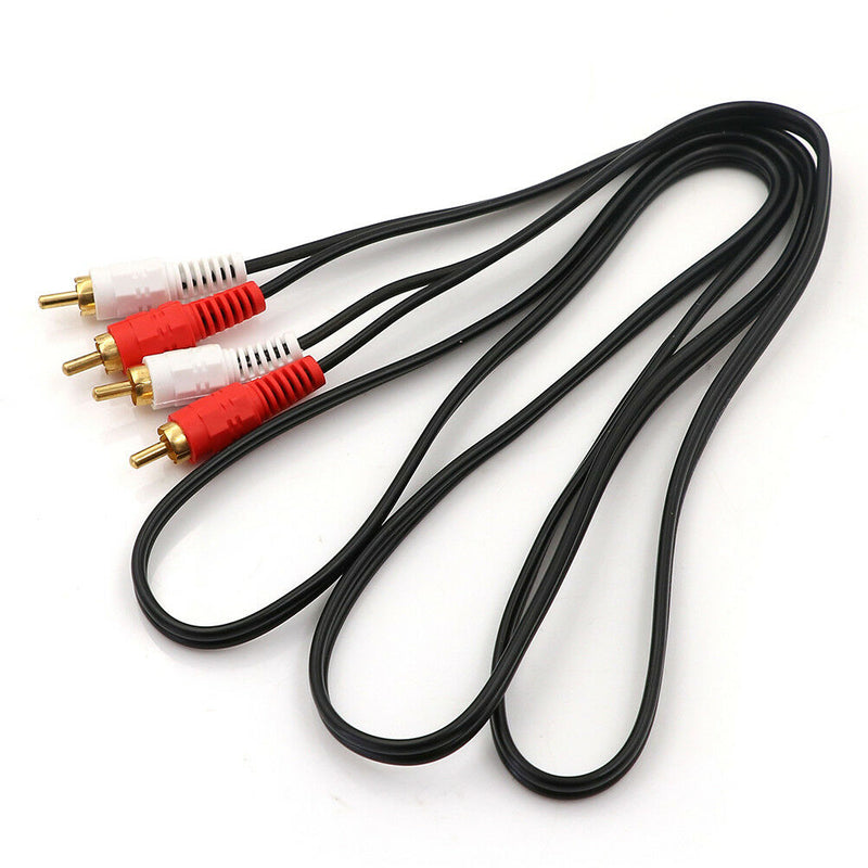 Dual RCA 2RCA Phono Plug Male to Male Audio Cable Lead Connector 1.5M  JR
