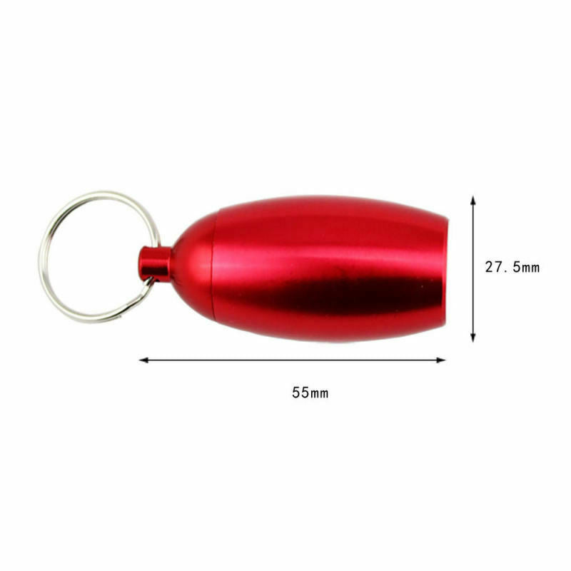 2X Waterproof Aluminum Alloy Pill Case Pill Box Pill Holder Bottle w/ Ke YLY