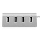 4 Ports USB2.0 HUB Super Speed Aluminium Alloy Splitter Adapter Converter