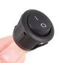 1Pc 2-PIN ON-OFF SPST Round Dot Car Auto Rocker Toggle Switch+Waterproof CoverM&