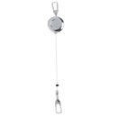 2pcs Fly Fishing Tools Zinger Retractor Metal Retractable Reel Steel Cord