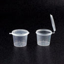 100Pcs Small Plastic Sauce Cups Foods Storage Containers Clear Boxes+Lids J K4Z4