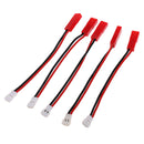 5x 100mm 10cm Male Female Connector JST Plug Cables For RC Battery Helicopters