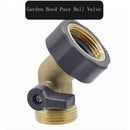 Heavy Duty Brass Gooseneck Garden Water Tap Connector Hose Shut Off Valv ZKR