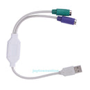USB to PS2 Mouse Keyboard Connecting Converter Cable Adapter for PC Desktop