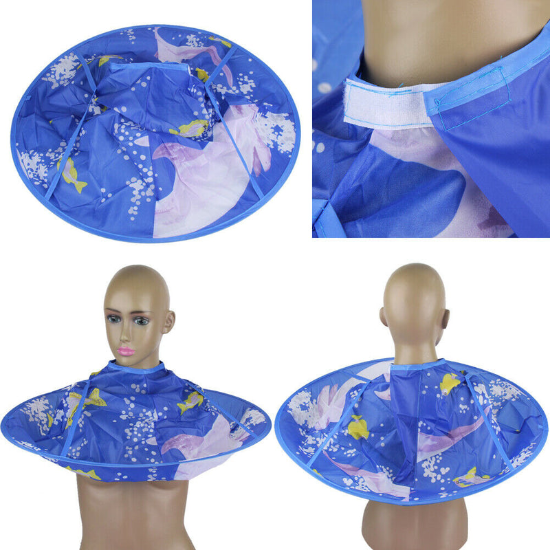 Salon Family Kids Haircut Hairdresser Hair Cutting Cape Blue Cloak Clothes