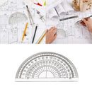 Plastic Protractor 180 Degrees Clear Student Math Set Measurment P6O7