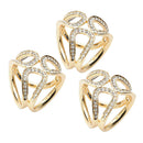 Pack Of 3 Fashion Elegant Crystal 3- Scarf Buckle Brooch Scarf