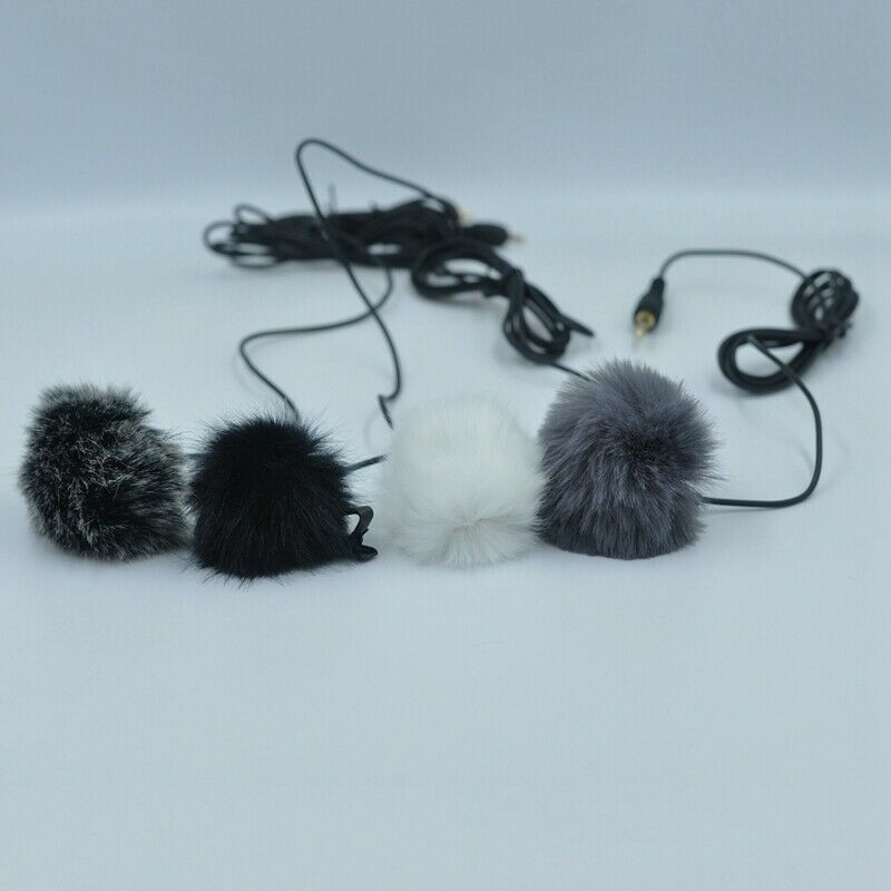 Universal Lavalier Microphone Furry Windscreen Fur Windshield Wind Muff Sof