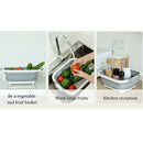 Foldable Chopping Board Drain Basket Multi-Function 3 In 1 Sink Cutting Board Hn
