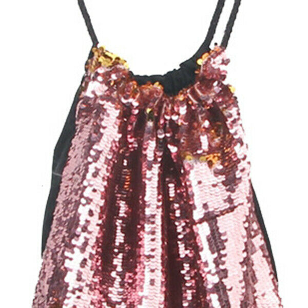 Reversible Sequins Bag twinkling Fashion Backpack Drawstring Backpack Packs U7R4